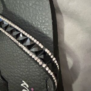 Trio of flip-flops size 9 gently used bling rhinestone